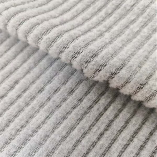 8*4 Polyester Spandex Fabric Stretch Brushed Rib Fabric for Women Garment - Image 3