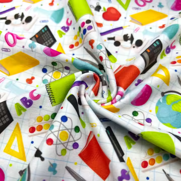 97% Polyester 3% Spandex Custom Digital Print Double Brushed Jersey Fabric - Image 3