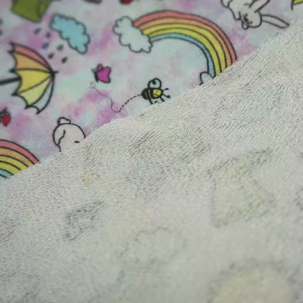100% Rayon Breathable Custom Digital Print Knitted French Terry Cloth Fabric - Image 3
