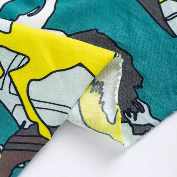 95% Cotton 5% Spandex Lycra Custom Digital Printing Single Jersey Fabric - Image 3