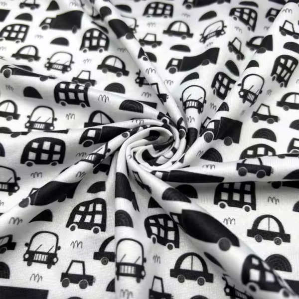 97% Polyester 3% Spandex Custom Digital Print Double Brushed Jersey Fabric