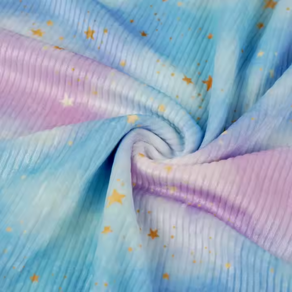 100% Polyester Printing Warm Rib Knit Velvet Fabric for Sweatpants