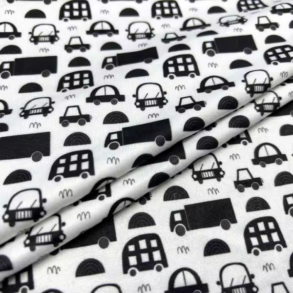 97% Polyester 3% Spandex Custom Digital Print Double Brushed Jersey Fabric - Image 2