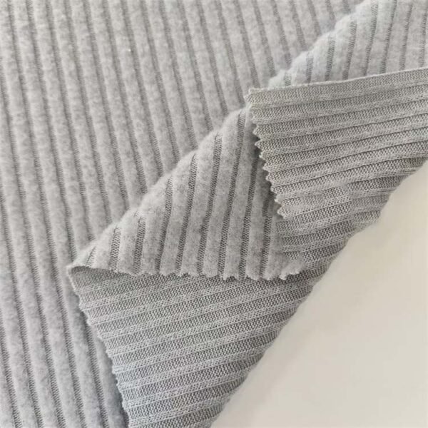 8*4 Polyester Spandex Fabric Stretch Brushed Rib Fabric for Women Garment - Image 4