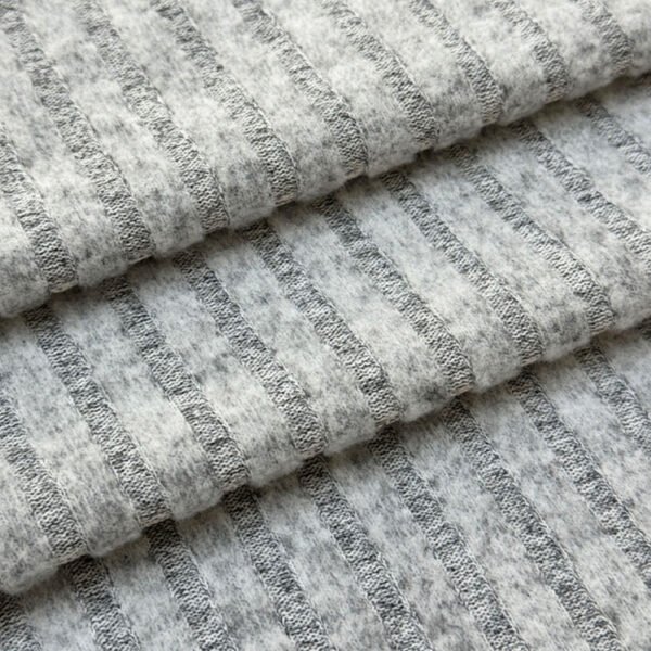 8*4 Polyester Spandex Fabric Stretch Brushed Rib Fabric for Women Garment - Image 2