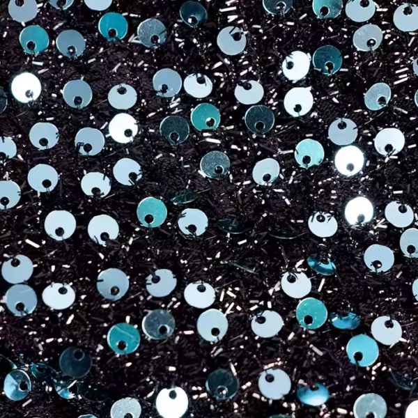 100% Polyester Anti-Mildew Sequin Embroidered Shiny Velvet Fleece Fabric - Image 4