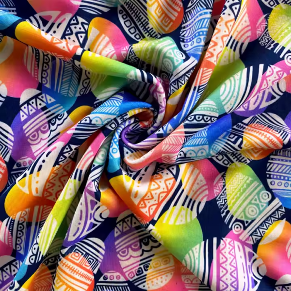 96% Polyester 4% Spandex High Quality Custom Printed Stretch French Terry Fabric - Image 2