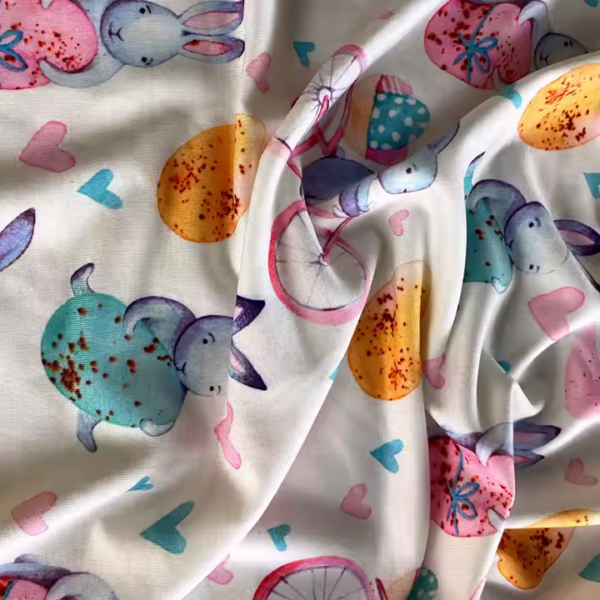 96% Polyester 4% Spandex High Quality Custom Printed Stretch French Terry Fabric - Image 4