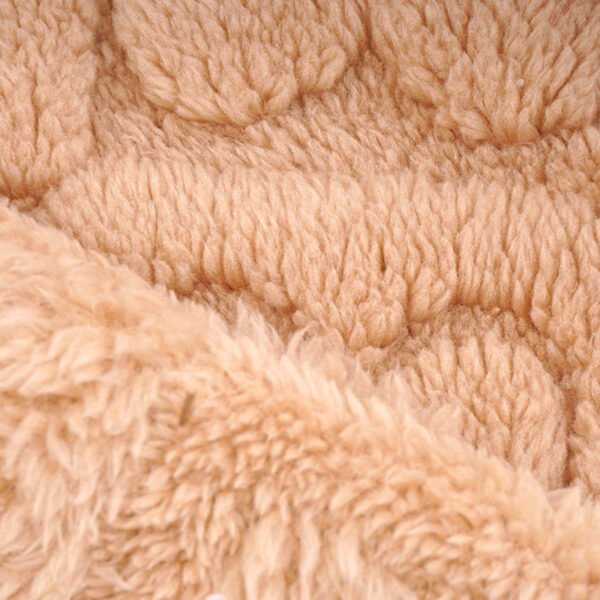100% polyester Embossed Sherpa Fabric Soft Faux Wool Textile for Coats - Image 3