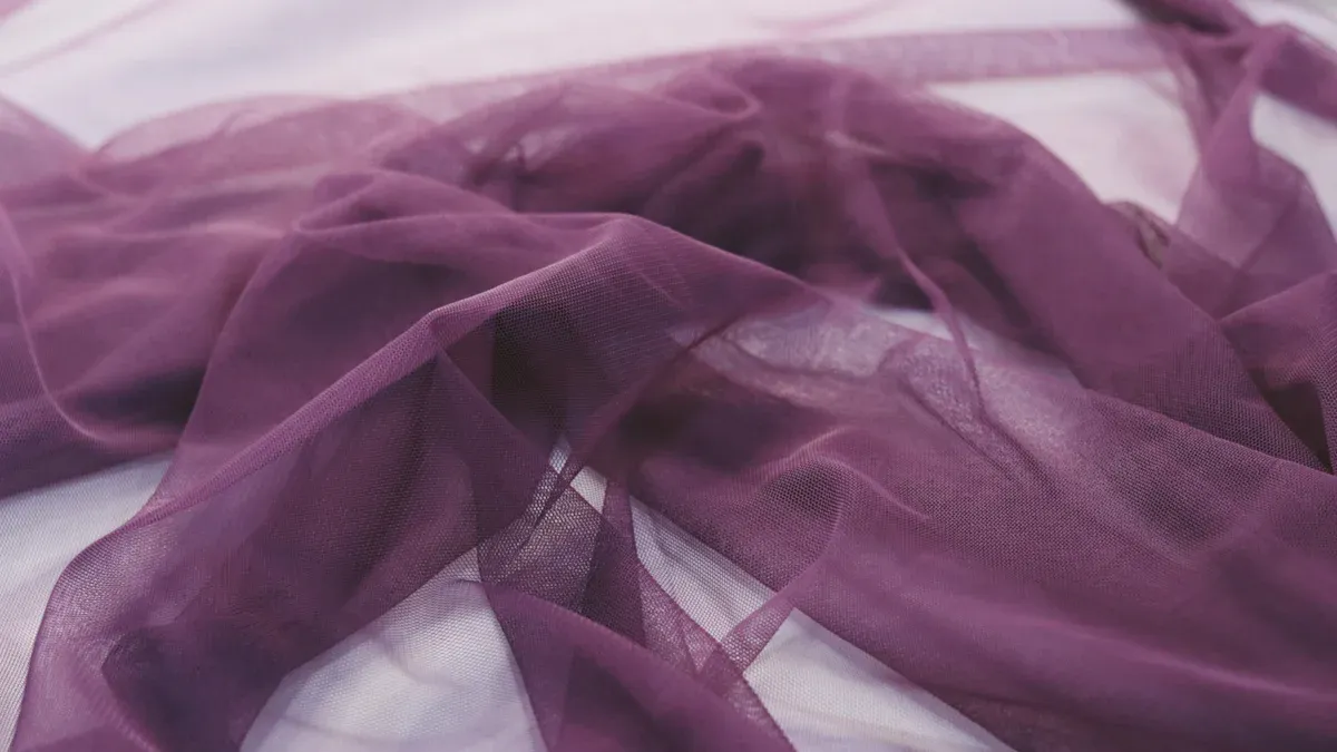 Bubble chiffon fabric surprises with playful texture
