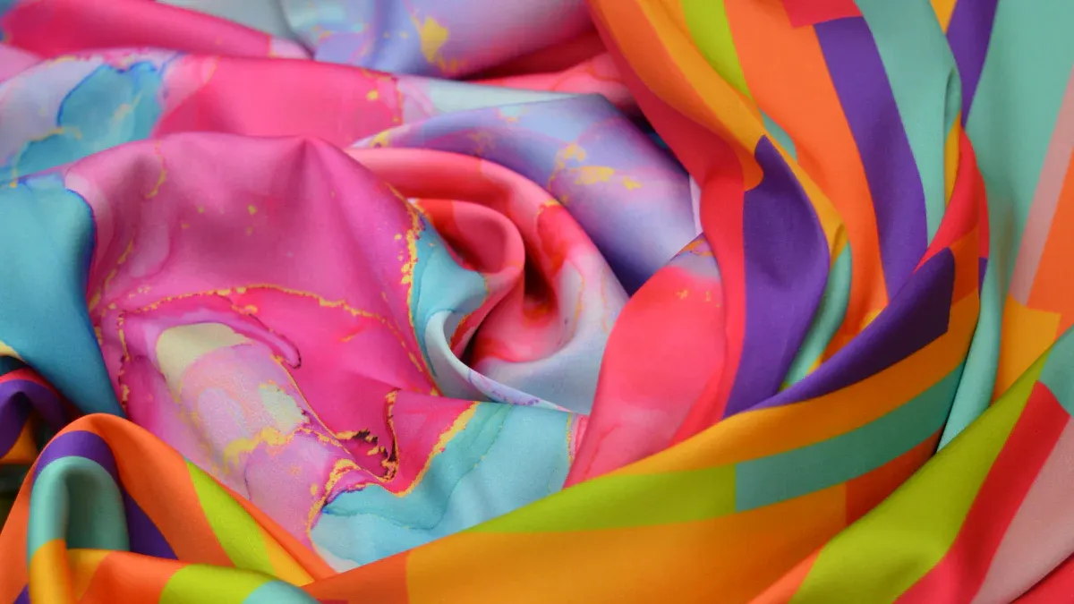 Effortless Fashion with Digital Print Satin Fabric
