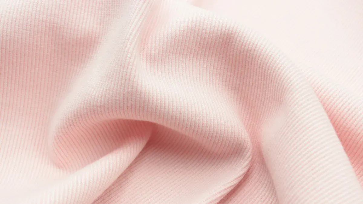 Cotton spandex knit fabric keeps its shape longer
